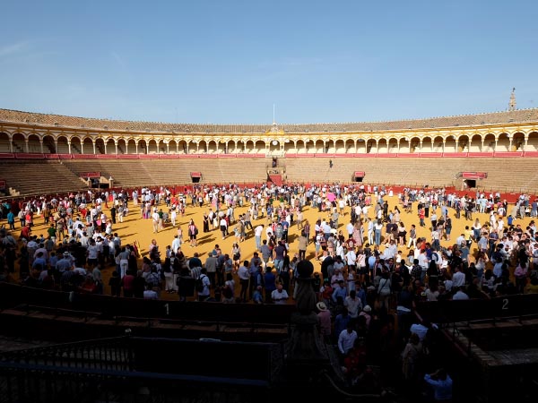 Mil estudiantes juegan al toro en Sevilla