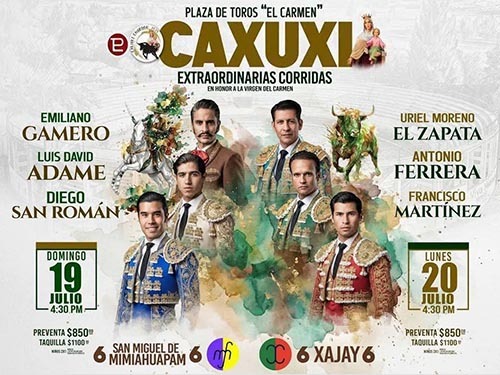 Caxuxi anuncia sus corridas de feria