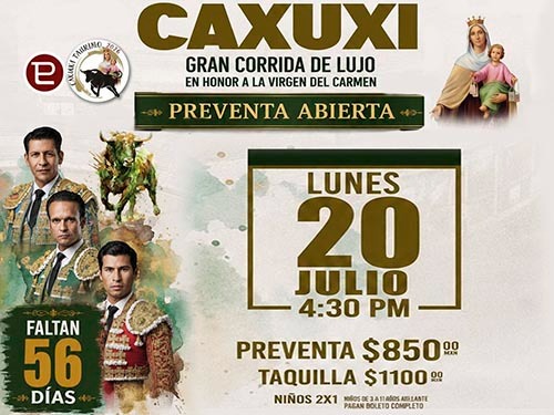 Caxuxi lanza preventa de boletos