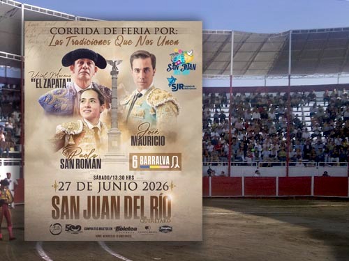 Anuncian la corrida de San Juan del R&iacute;o