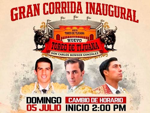 Cambian el horario de la corrida de Tijuana