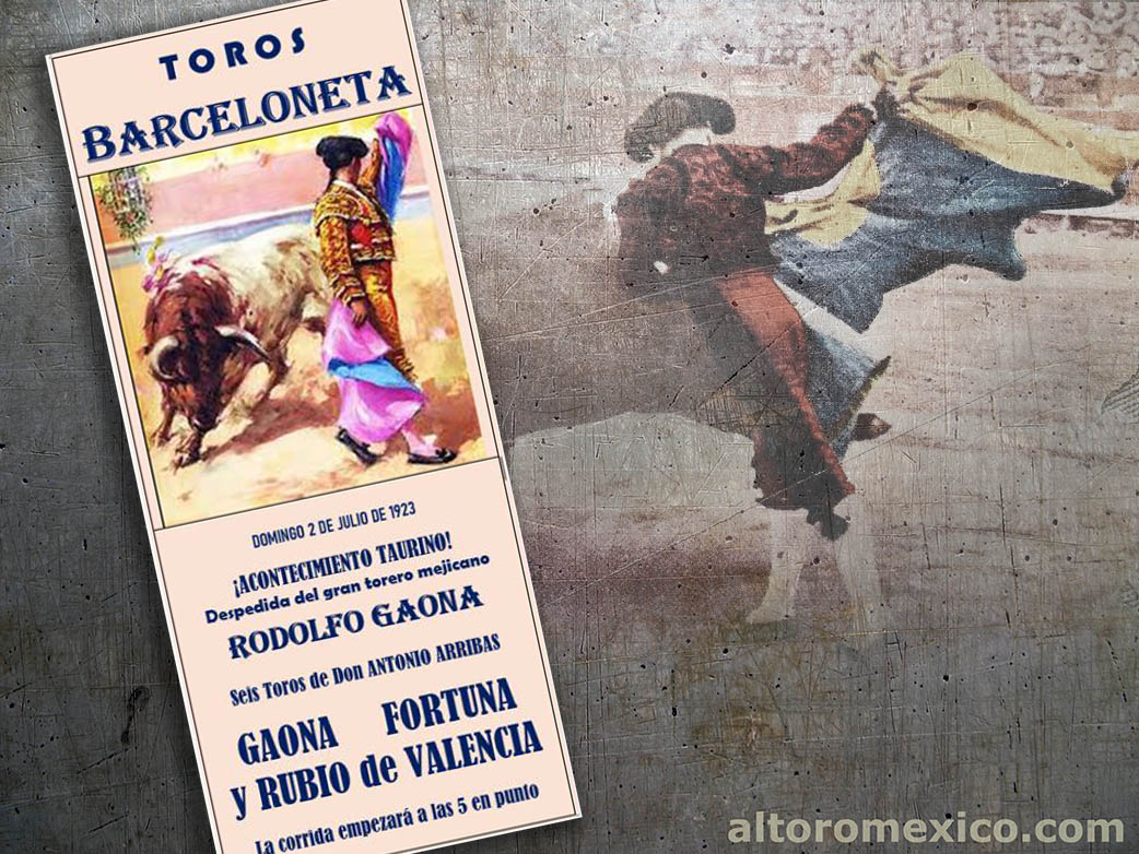 La &uacute;ltima corrida de Gaona en Espa&ntilde;a