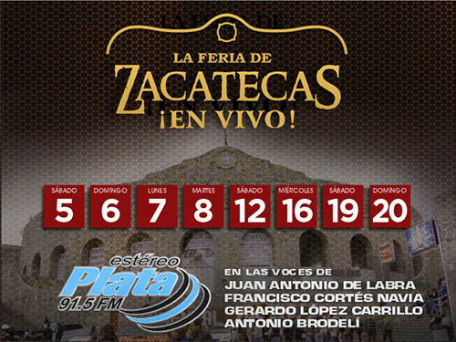 Transmitiremos completa la Feria de Zacatecas