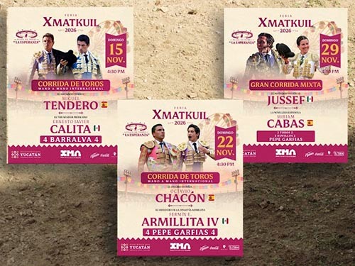 Programan tres festejos en Xmatkuil