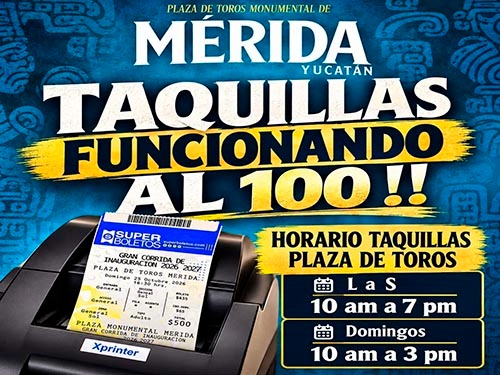 Avanza venta de boletos para apertura de M&eacute;rida