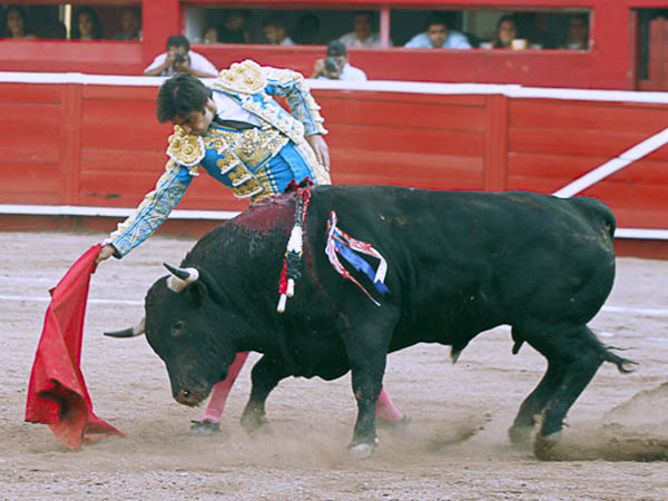 Empe�oso y por encima