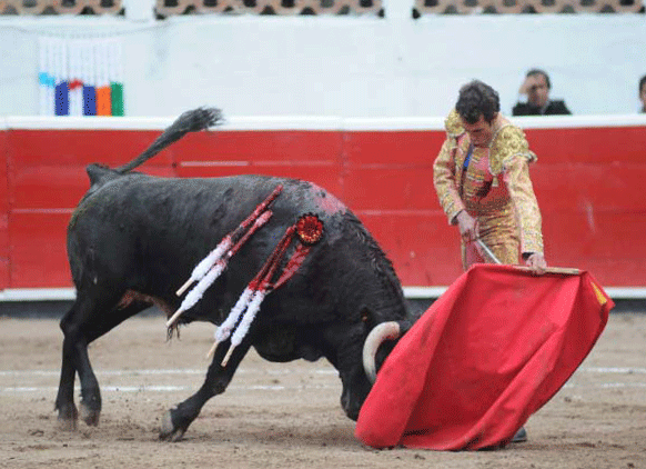 Roberto Gal�n con la  muleta