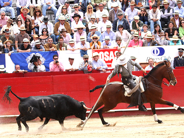 De salida, con la garrocha