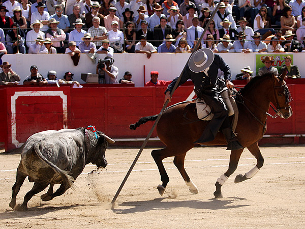 El recibo, con la garrocha