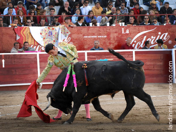 El pit�n rozando la tela