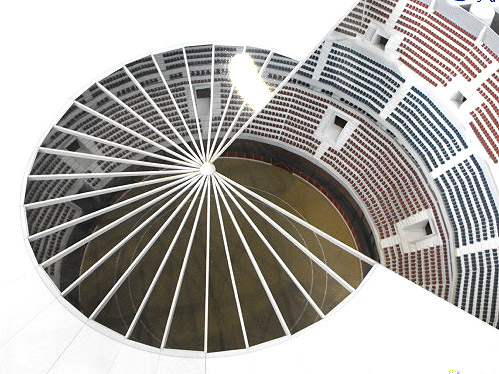 Vista superior de la cubierta