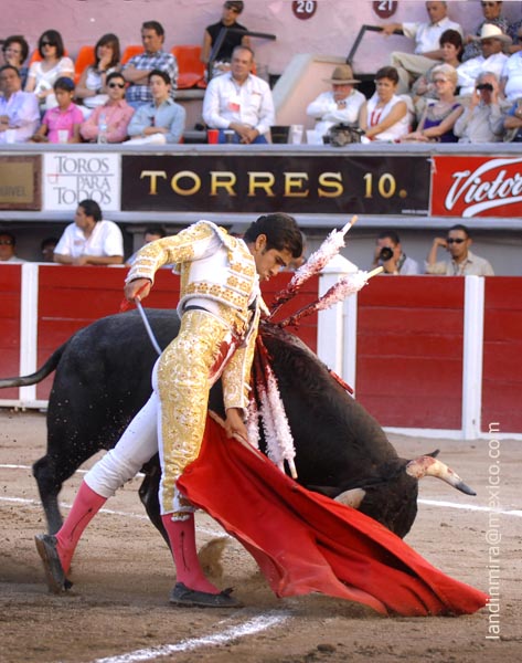 Frente al palco de los Topete