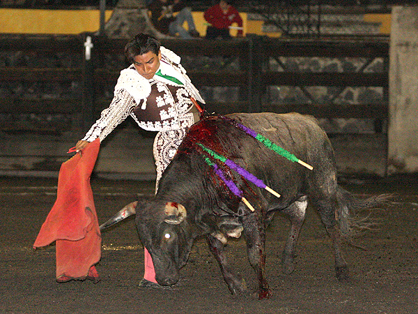 Embebido en la muleta