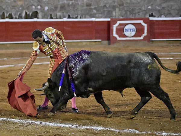 Juan Pablo en la lidia de su segundo