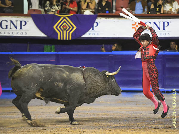 Alejandro Prado, oficiando en banderillas