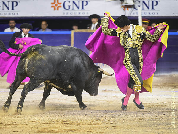 Galleo con el capote en los hombros