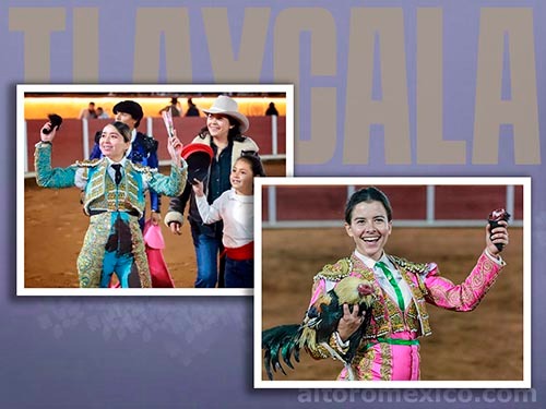 Luz Elena y Miriam cortan oreja en Tlaxcal