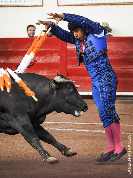 Eduardo Noyola hijo, adornando el morrillo