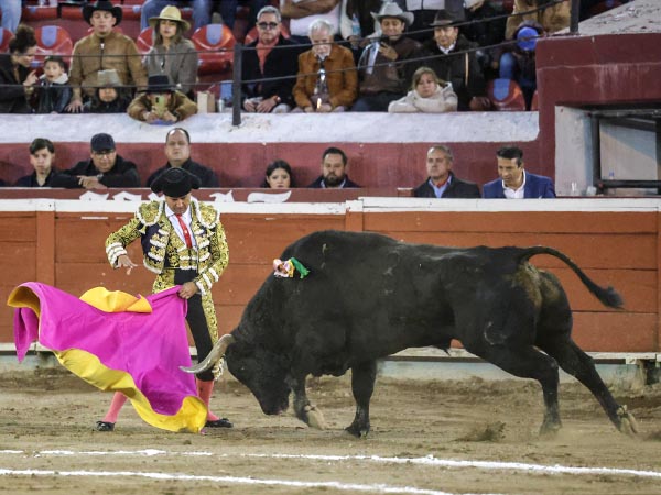 Soltando una punta del capote