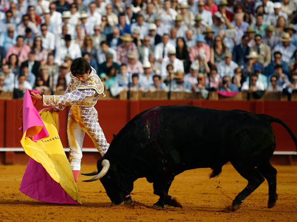 Un quite por tijerillas muy vistoso