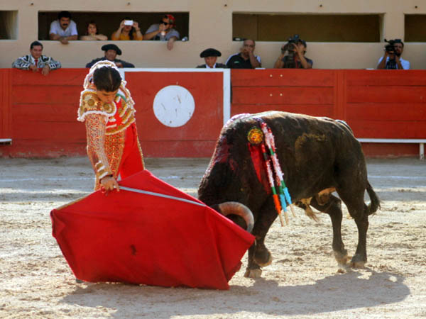 Tirando del ejemplar