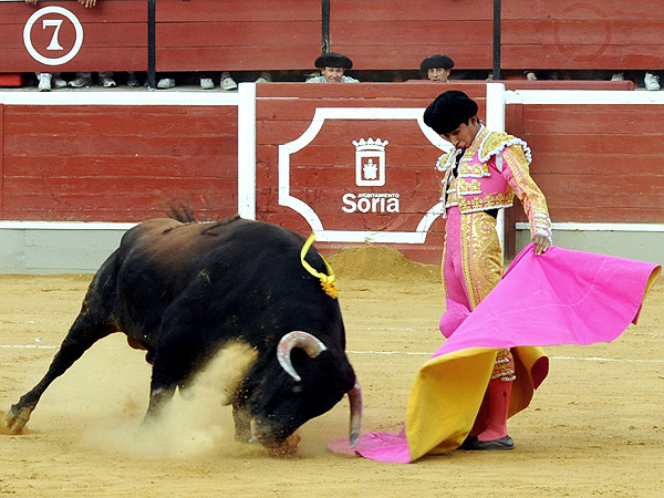 Demay� los brazos con el capote