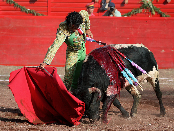 Embebido en la muleta