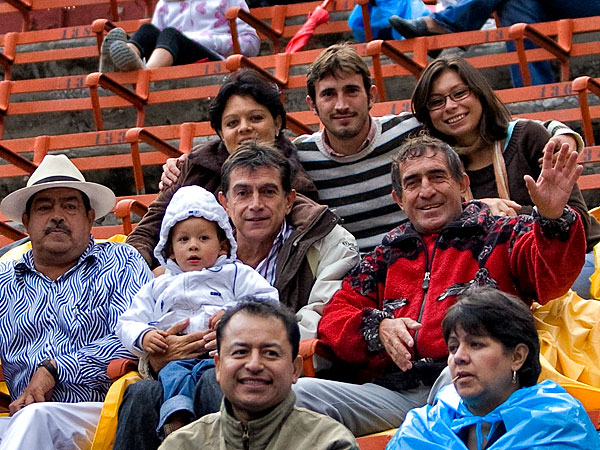 Ganadero Ernesto Cuevas y familia