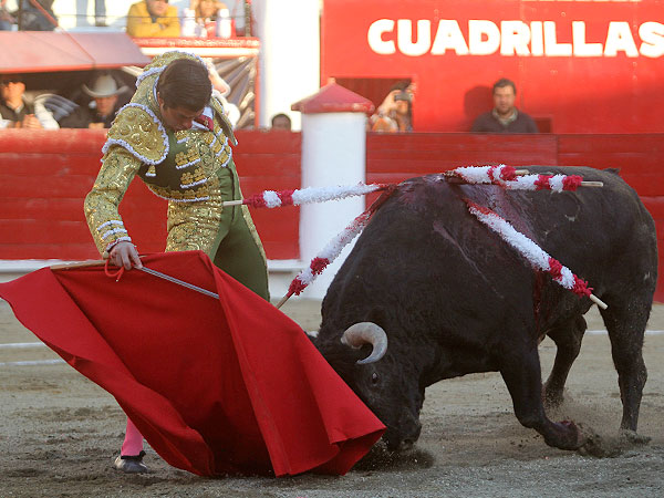 Bien metido en la muleta