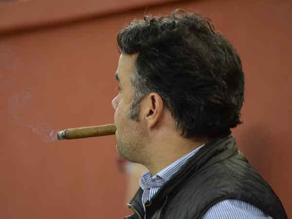 El Calesa, disfrutando del ocote