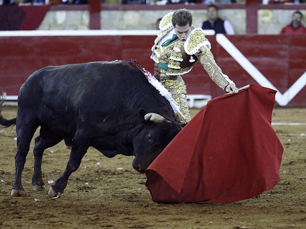 La cabeza a media altura