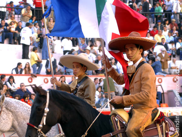 Banderas de Francia y M�xico